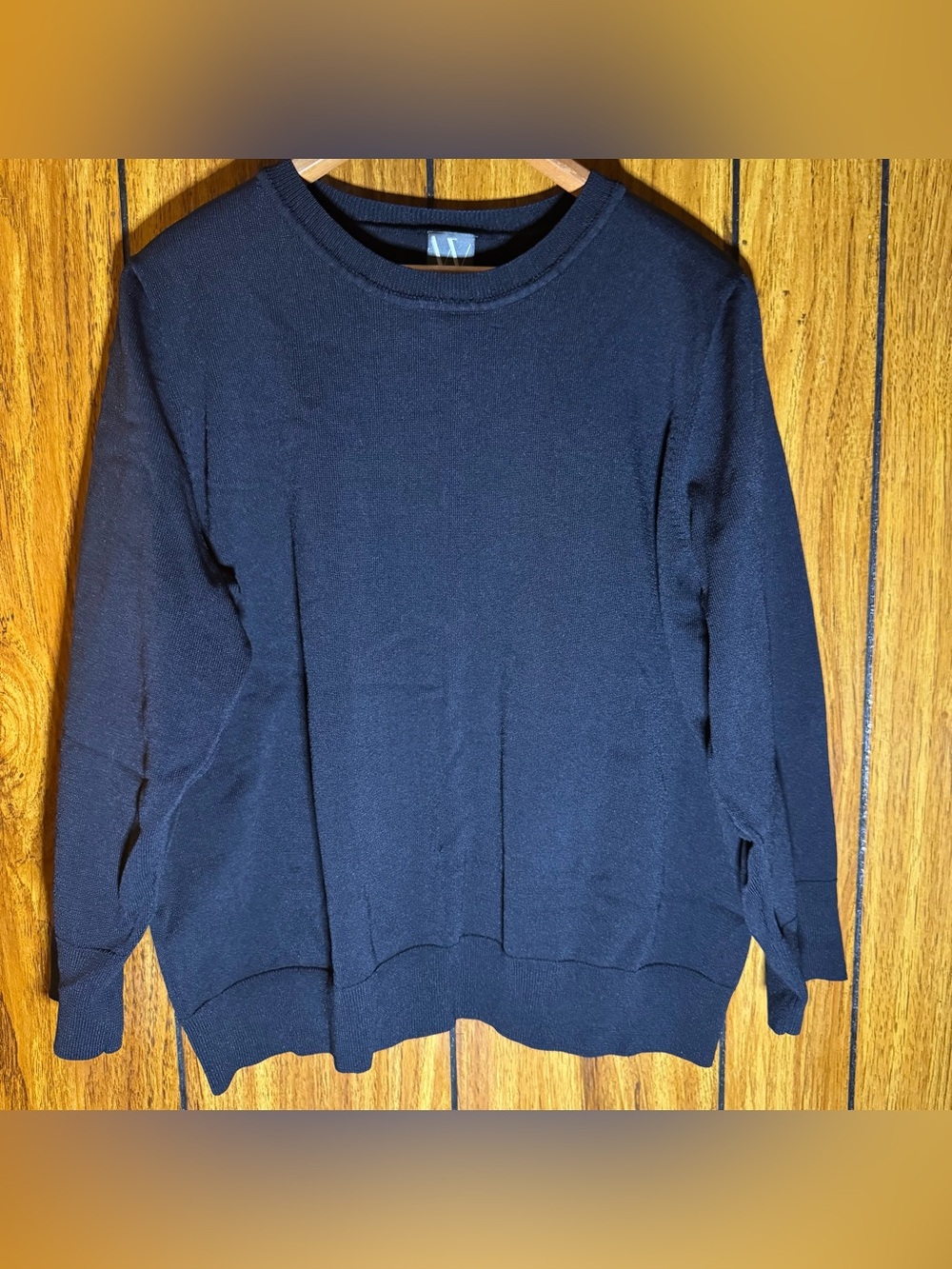 Worthington Women's XLarge Black Long Sleeve Pullover Top Neutral Comfy Lounge